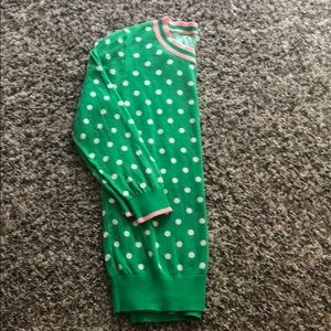 Green polka dot sweater